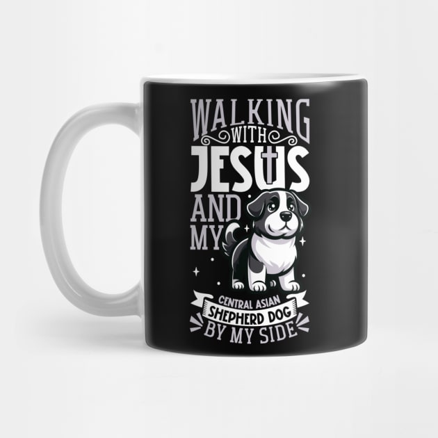 Jesus and dog - Central Asian Shepherd Dog by Modern Medieval Design